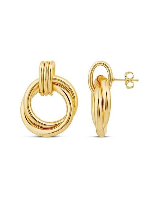 SHYMI Metallic Twisted Loop Drop Earrings