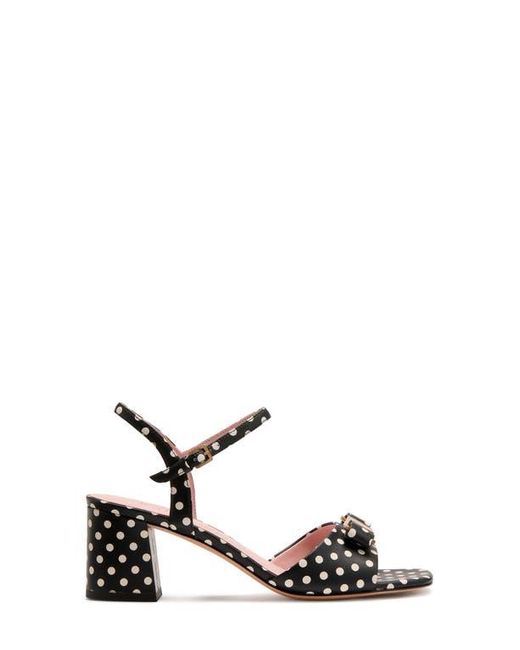Kate Spade Black Bowdie Breezy Dot Ankle Strap Sandal