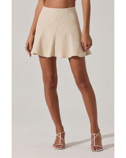 Astr Natural Flared Miniskirt