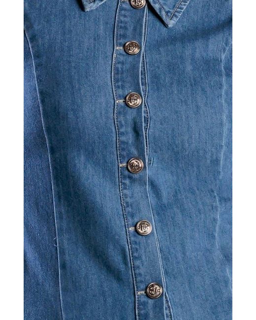 FREEMARKET Blue Sleeveless Denim Minidress