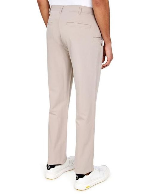 Con.struct Natural Regular Fit Solid Flat Front Recycled Performance Golf Pants for men