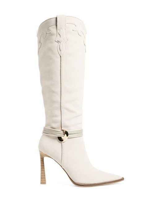 Steve Madden White Kyndall Tall Boot