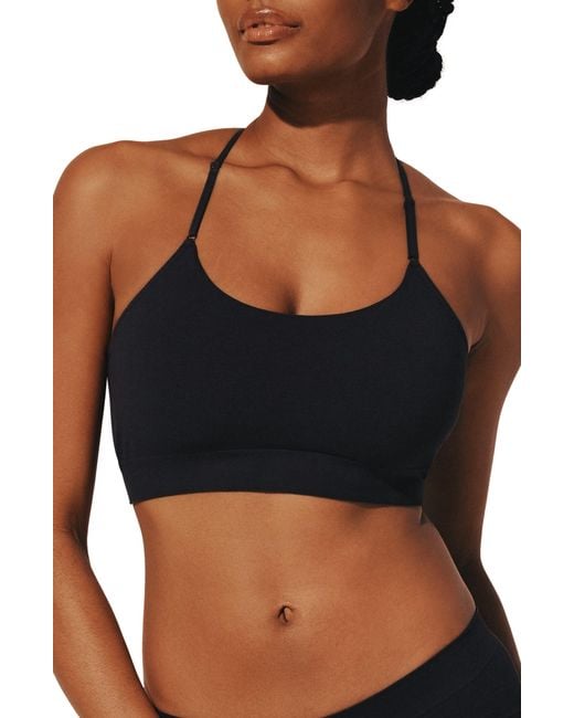 Thirdlove Black Seamless Stretch Cotton Blend Wireless Bralette