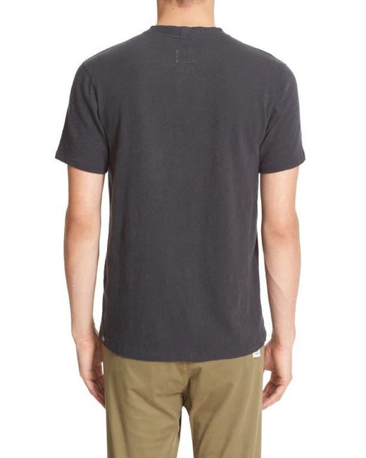 Rag & Bone Black Classic Short Sleeve Henley for men