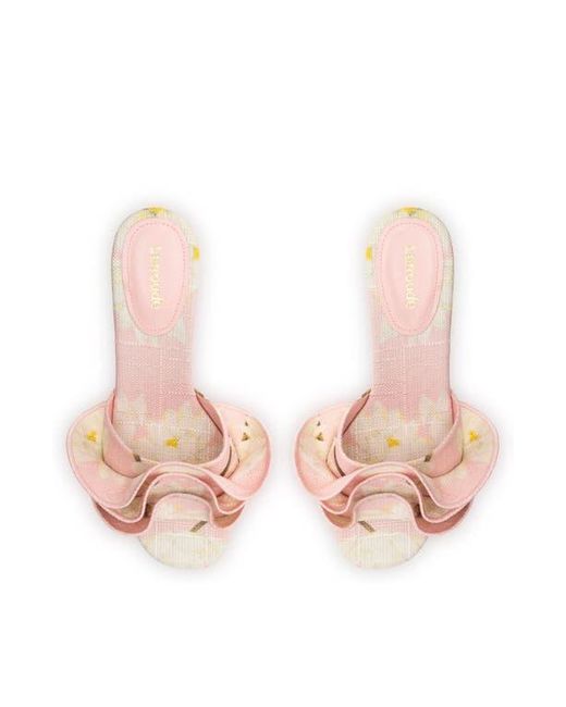 Larroude Pink Brigitte Mule