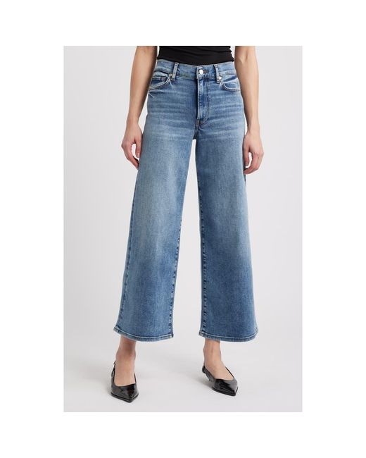 FRAME Blue Le Pixie High Waist Slim Palazzo Jeans