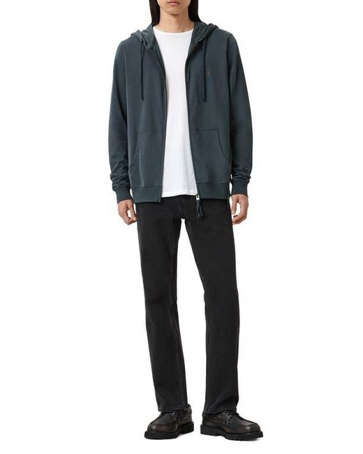 AllSaints Blue Brace Zip Hoodie for men