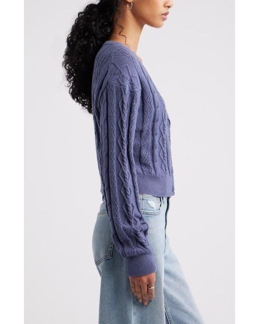 BP. Blue Mixed Stitch Cardigan