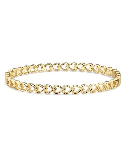 DEVATA Metallic Open Heart Bangle Bracelet