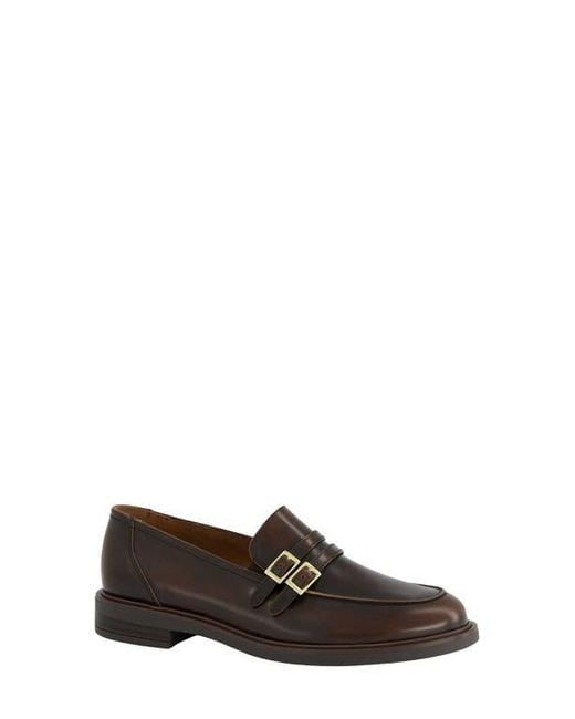 Paul Green Brown Caspian Two Buckle Leather Loafer