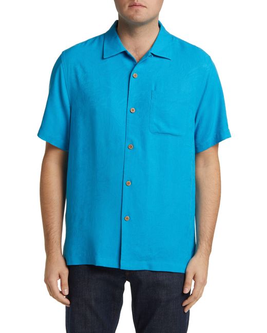 Tommy Bahama Tropic Isles Short Sleeve Button-up Silk Shirt in Blue for ...