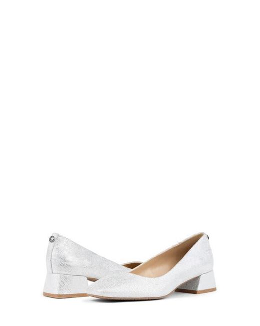 NYDJ White Teddie Square Toe Pump