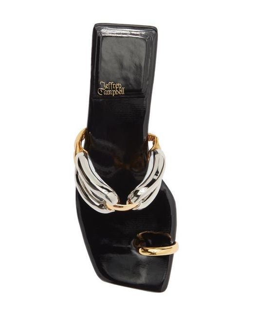 Jeffrey Campbell White Guilded Slide Sandal