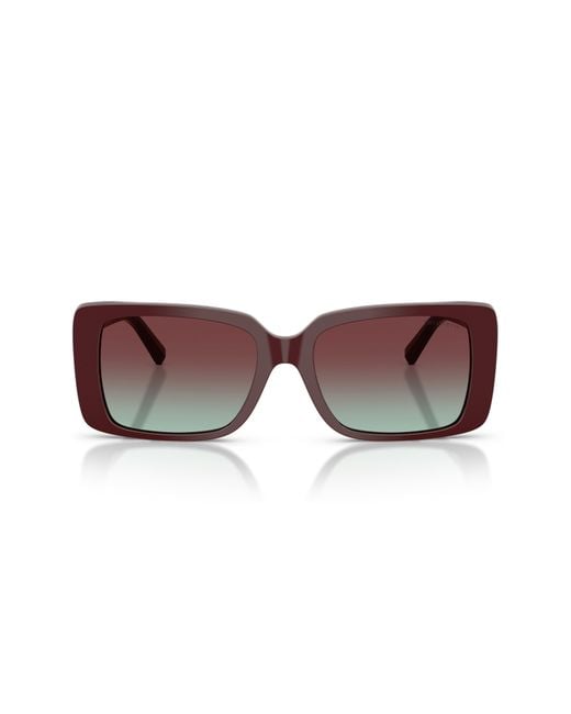 Tiffany & Co Brown 55Mm Gradient Rectangular Sunglasses