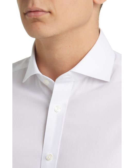 Charles Tyrwhitt White Slim Fit Non-iron Cotton Poplin Dress Shirt for men