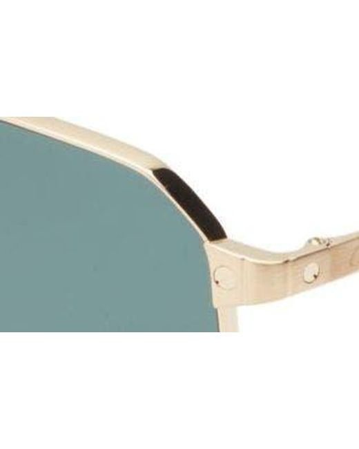 Cartier Blue 60mm Polarized Pilot Sunglasses for men