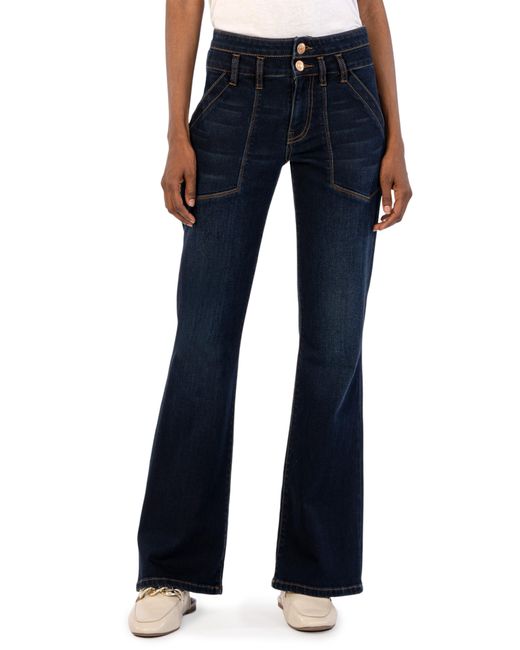 Kut From The Kloth Blue Stella Fab Ab High Waist Flare Jeans