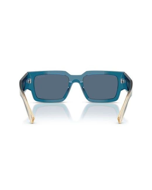 Prada Blue 54Mm Rectangular Sunglasses for men
