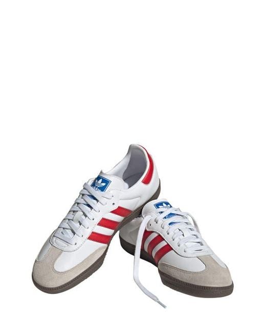 Adidas White And Better Scarlet Samba Og Trainers for men