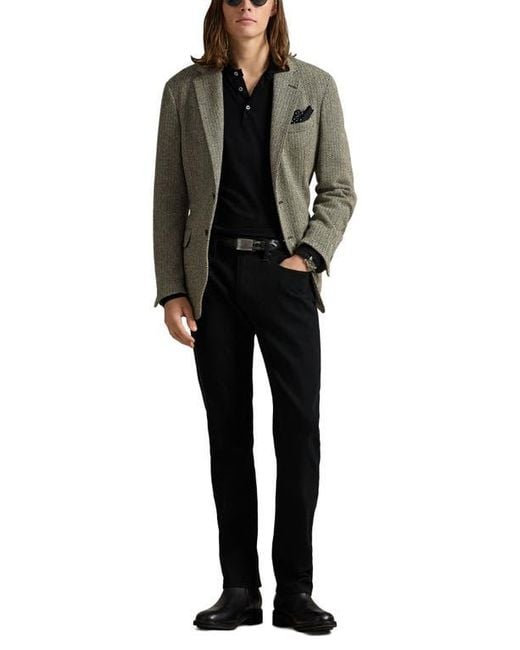 Polo Ralph Lauren Black Sullivan Slim Fit Cotton Stretch Twill 5-Pocket Pants for men