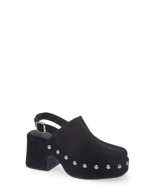 Chocolat Blu Black Harley Slingback Platform Clog