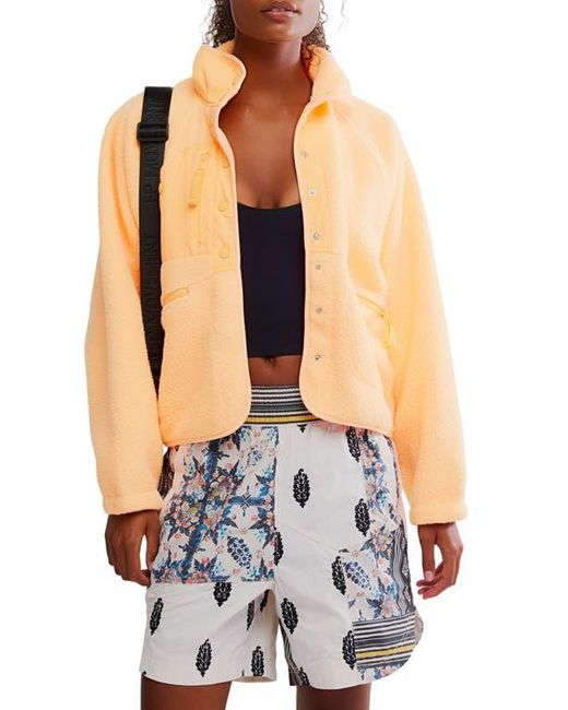 Free People White Fp Movement Hit The Slopes Fleece Jacket