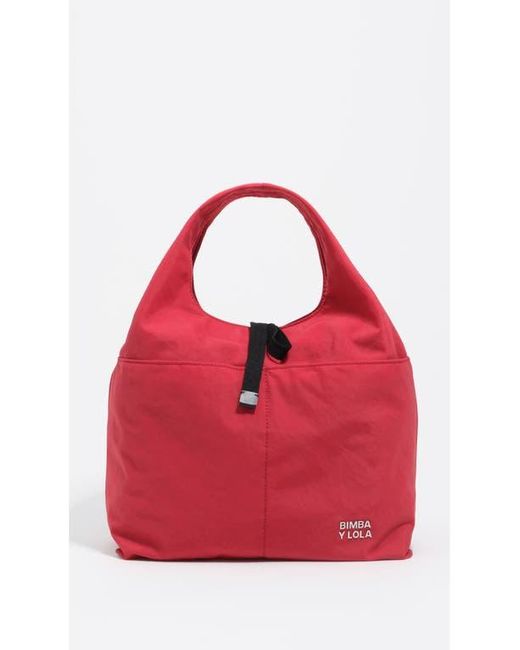 Bimba Y Lola Red Medium Nylon Paper Bag
