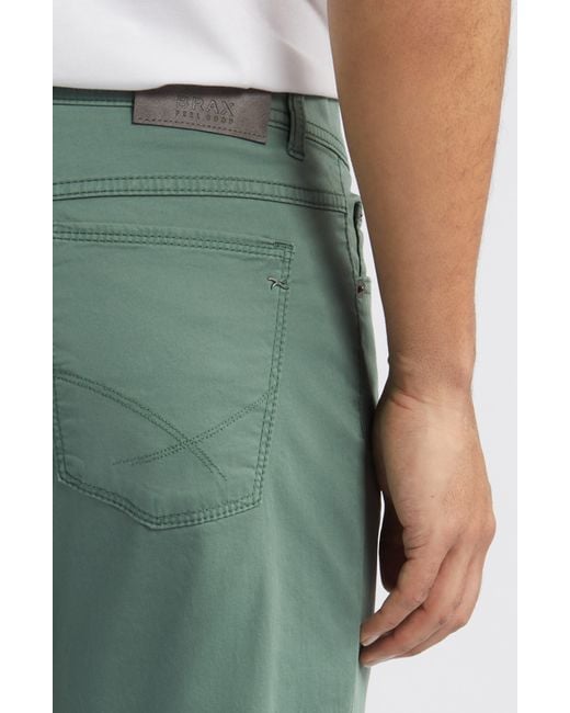 Brax Cooper Fancy Regular Fit Five-pocket Pants in Green for Men | Lyst