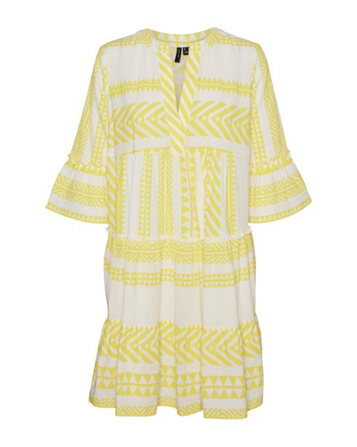 Vero Moda Yellow Dicthe Organic Cotton Tunic Dress