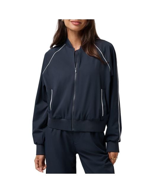 Travis Mathew Blue Opening Shot Bomber Jacket