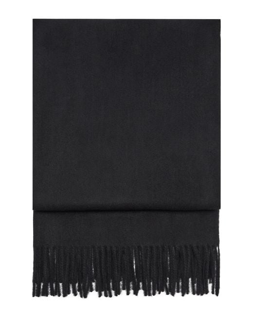Mango Black Fringed Scarf