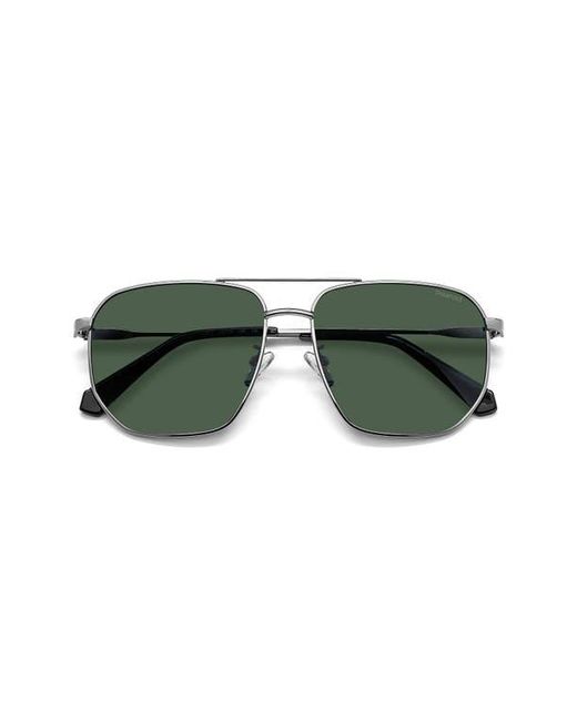Polaroid Green 59Mm Polarized Rectangular Sunglasses for men