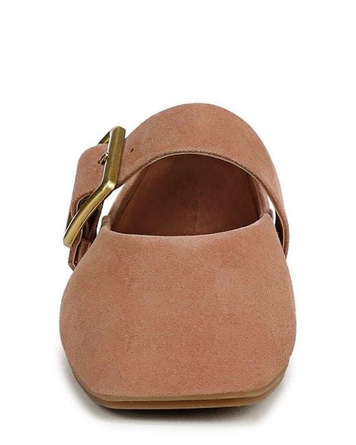 Franco Sarto Brown Oakes Square Toe Flat