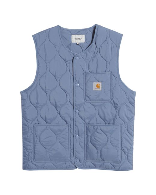 Carhartt Blue Skyton Onion Quilted Snap-up Vest for men