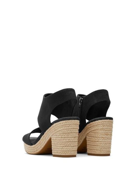 TOMS Black Majorca Platform Sandal
