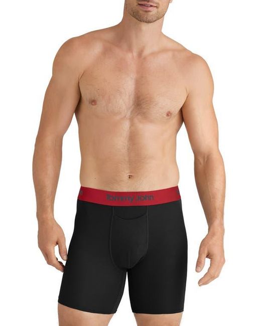 Tommy John Black Second Skin 6-Inch Boxer Briefs for men