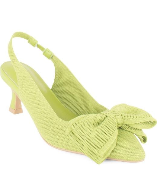 Tahari Yellow Lagos Slingback Pump