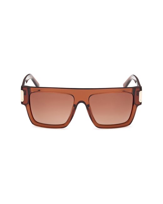 MCM Brown 54Mm Rectangular Sunglasses