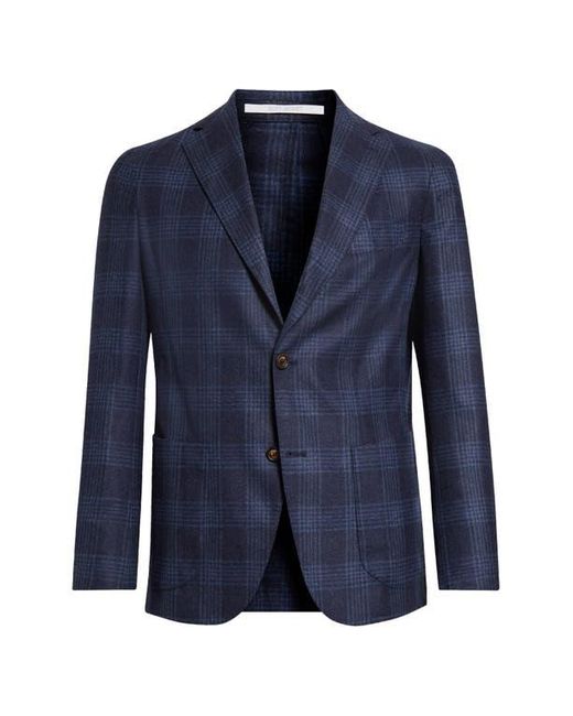 Eleventy Plaid Wool Blend Sport Coat in Blue for Men Lyst