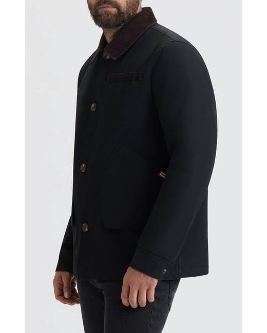 Hunter Black Water Repellent Canvas Barn Jacket for men