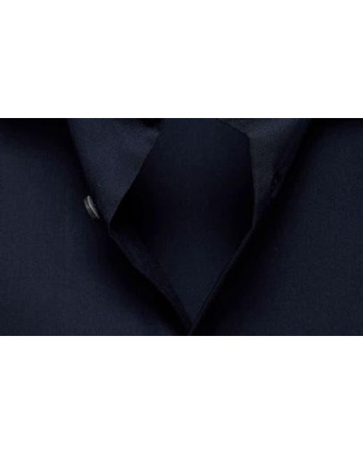 Mango Blue Stretch Button-Up Shirt for men