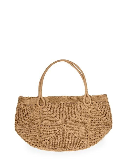 LSPACE Brown Paloma Raffia Tote