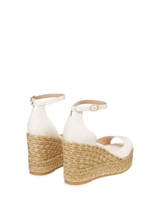 Stuart Weitzman Natural Nudistia Espadrille Wedge Sandal