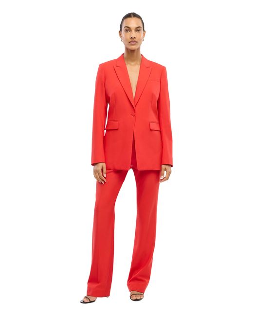 Another Tomorrow Red Single Button Jacket