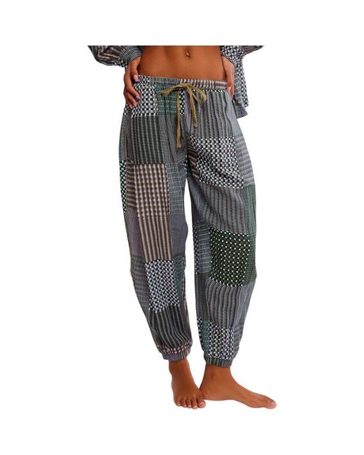 Free People Gray Night After Night Pajama Pants