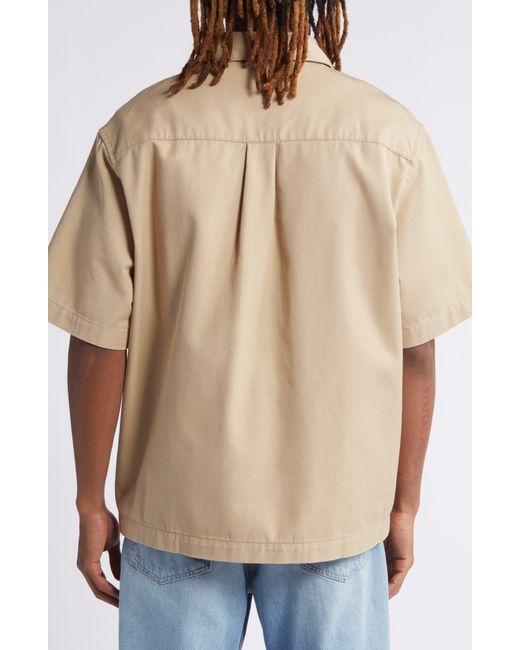 Carhartt Natural Zip-up Short Sleeve Shirt for men