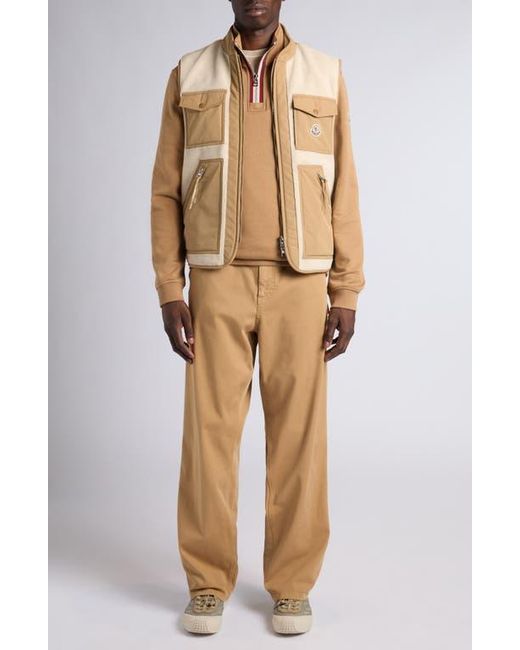 Moncler Natural Karakai Mixed Media Down Vest for men
