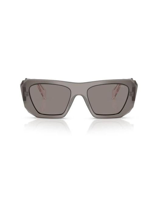 Prada Gray 53Mm Square Sunglasses