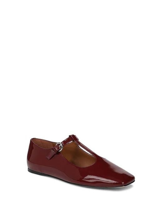 Sarto Red Flexa Astoria T-Strap Flat