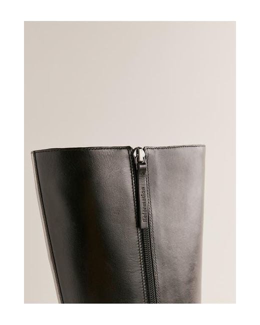 Reformation Black Nancy Knee High Boot